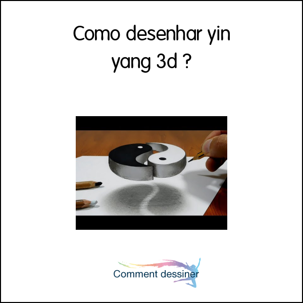 Como desenhar yin yang 3d